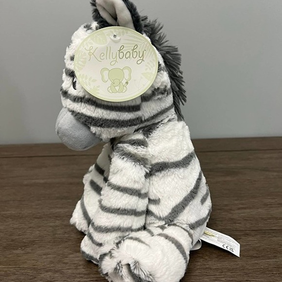 Kelly Baby Safari Zebra Rattle Lovey Plush - Picture 3 of 5